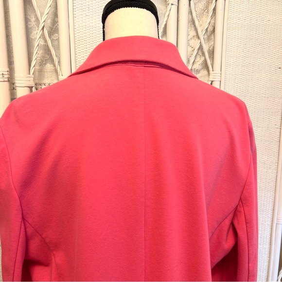 Talbots Blazer Jacket Warm Pink Casual Unlined Ponte Knit Plus size 2X - Picture 8 of 16